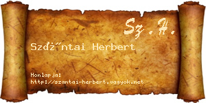 Szántai Herbert névjegykártya